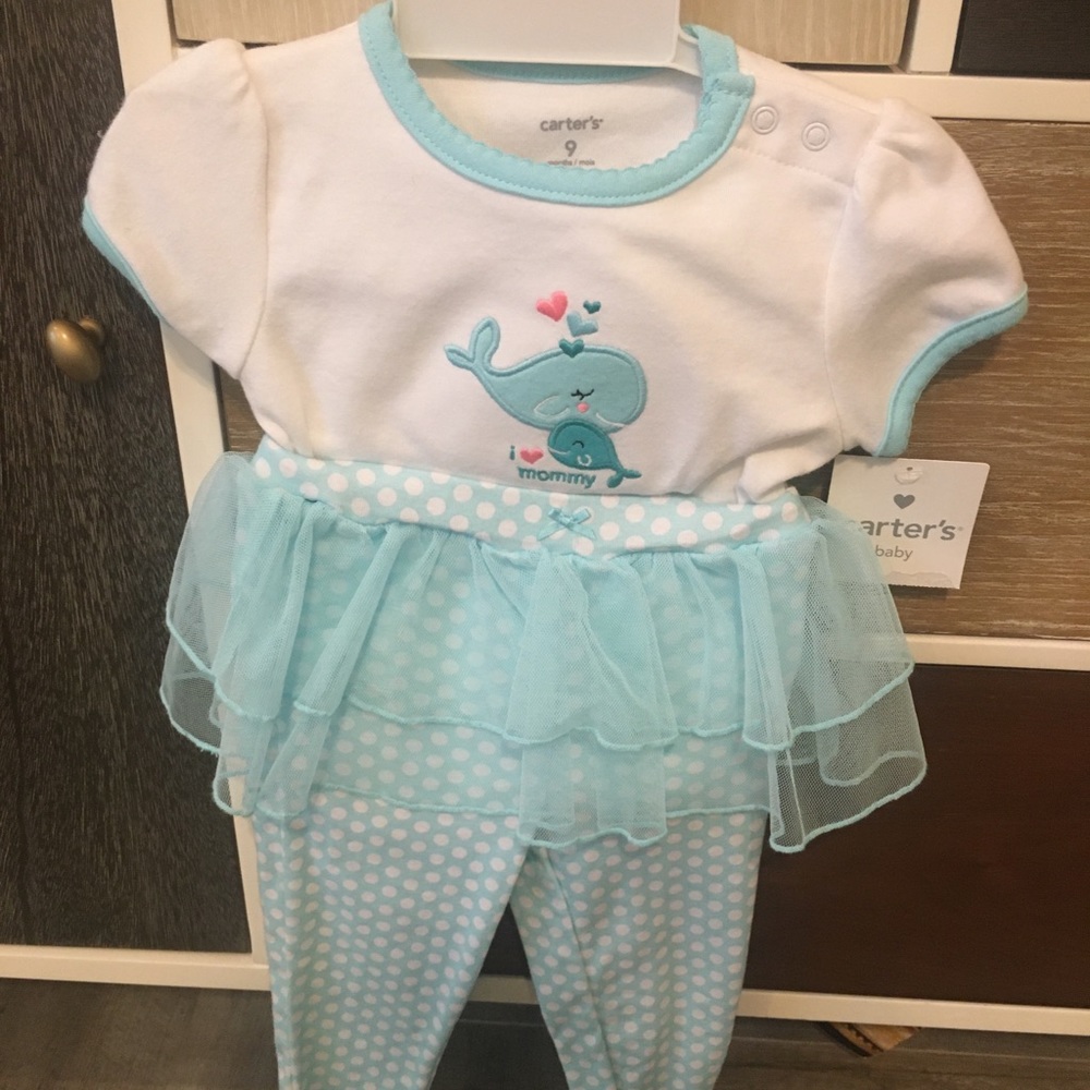 Carter babies tutu cotton blue dress pants